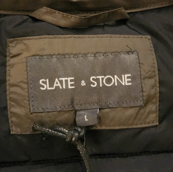 Men's Slate & Stone Quilted Down Fill Vest - Picture 7 of 9